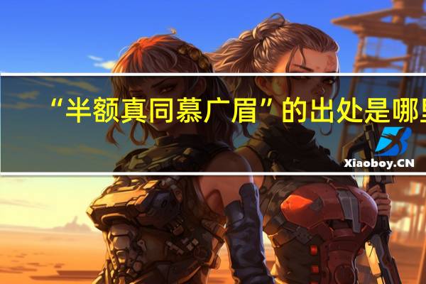 “半额真同慕广眉”的出处是哪里