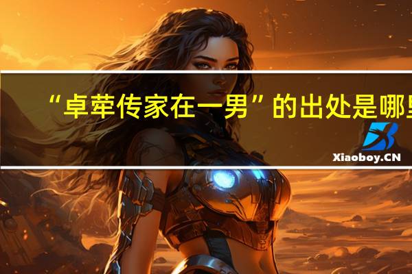 “卓荦传家在一男”的出处是哪里