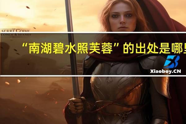 “南湖碧水照芙蓉”的出处是哪里