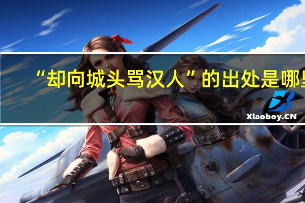 “却向城头骂汉人”的出处是哪里