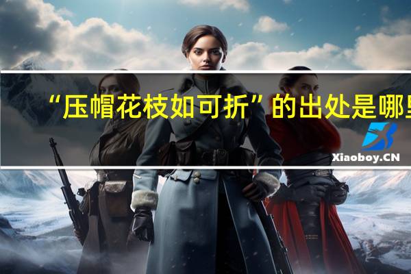 “压帽花枝如可折”的出处是哪里