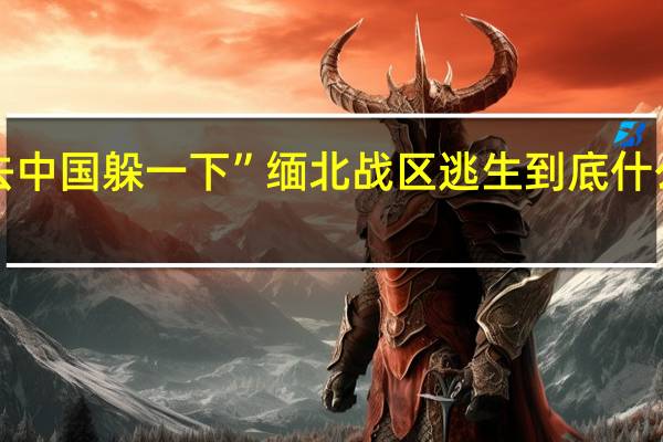 “去中国躲一下”缅北战区逃生 到底什么情况嘞