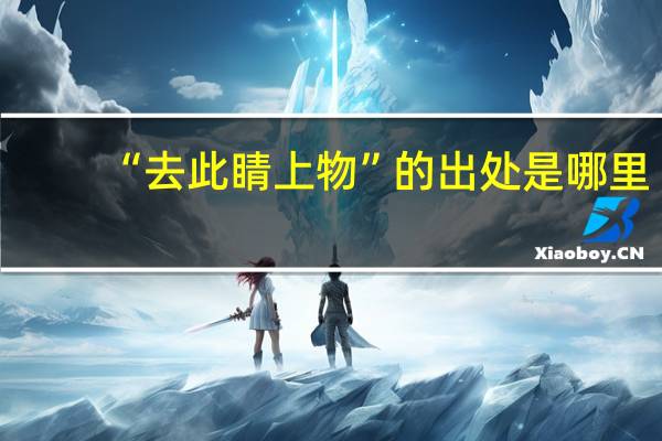 “去此睛上物”的出处是哪里