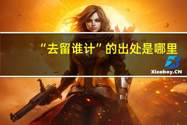 “去留谁计”的出处是哪里