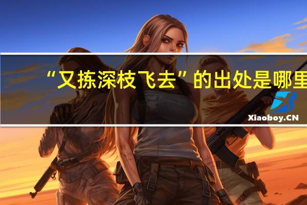 “又拣深枝飞去”的出处是哪里