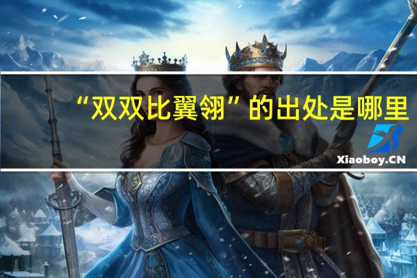 “双双比翼翎”的出处是哪里