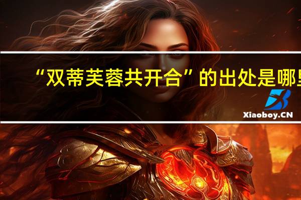 “双蒂芙蓉共开合”的出处是哪里