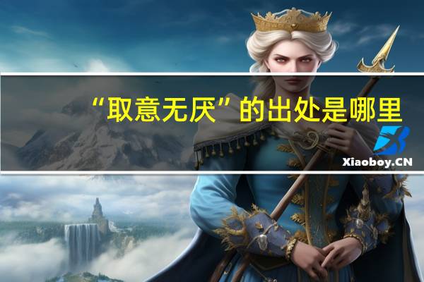 “取意无厌”的出处是哪里