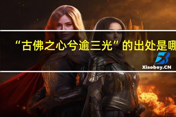 “古佛之心兮逾三光”的出处是哪里