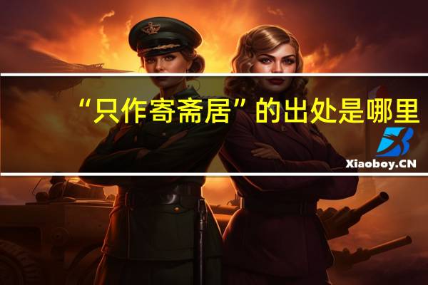 “只作寄斋居”的出处是哪里