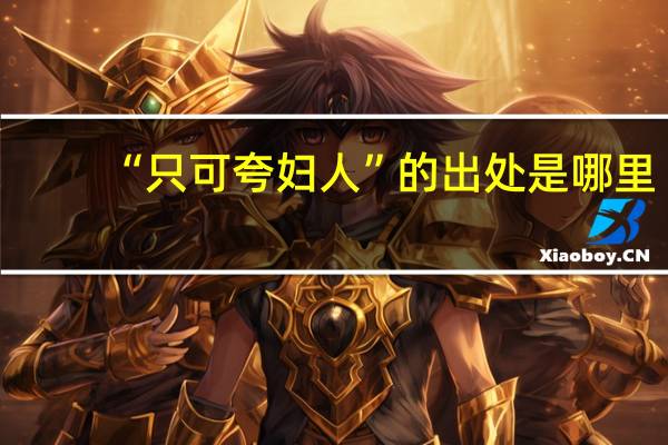 “只可夸妇人”的出处是哪里