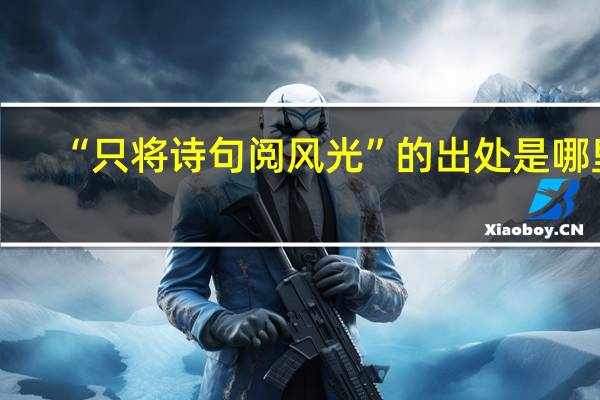 “只将诗句阅风光”的出处是哪里