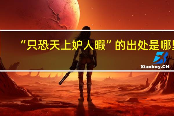 “只恐天上妒人暇”的出处是哪里
