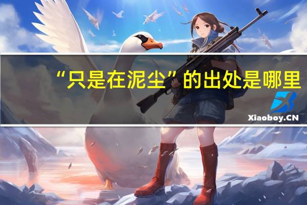 “只是在泥尘”的出处是哪里