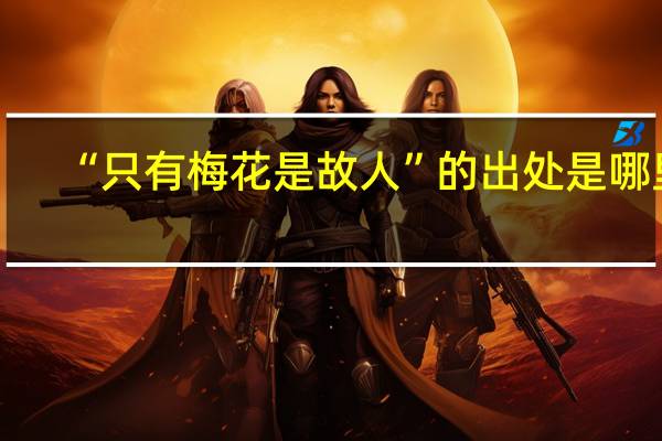 “只有梅花是故人”的出处是哪里