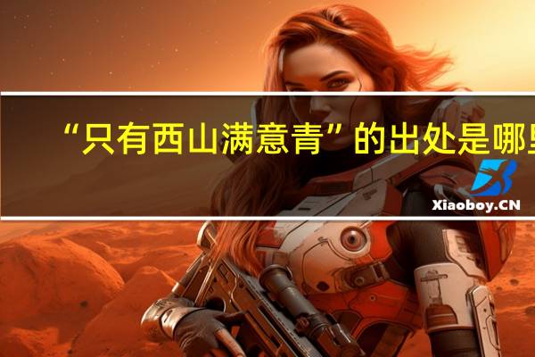 “只有西山满意青”的出处是哪里