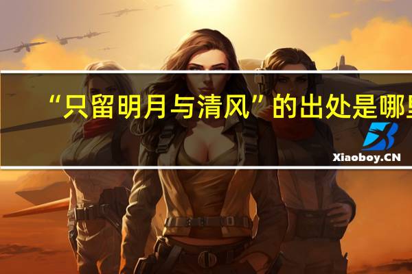 “只留明月与清风”的出处是哪里