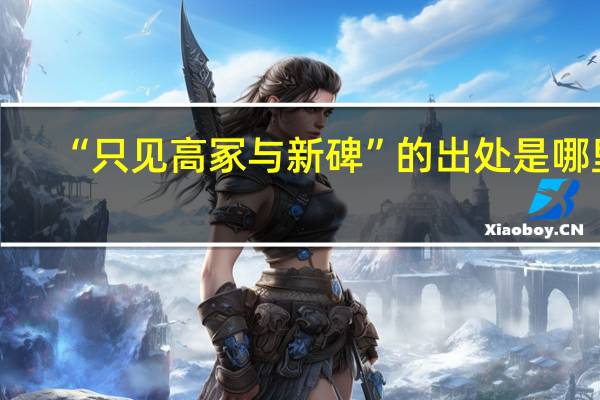 “只见高冢与新碑”的出处是哪里