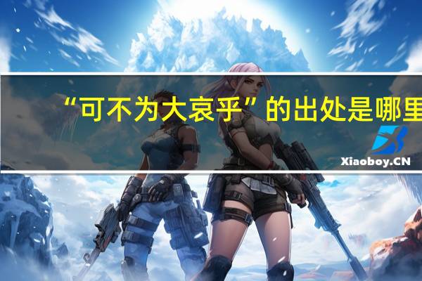 “可不为大哀乎”的出处是哪里