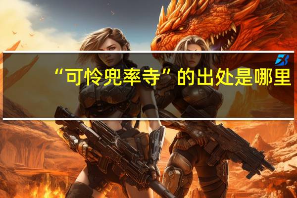 “可怜兜率寺”的出处是哪里