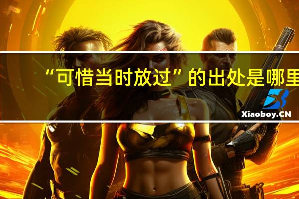“可惜当时放过”的出处是哪里
