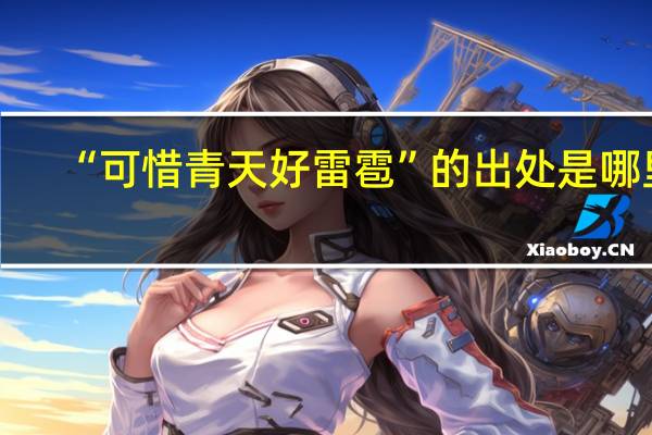 “可惜青天好雷雹”的出处是哪里