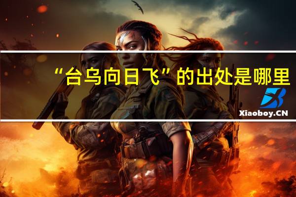 “台乌向日飞”的出处是哪里