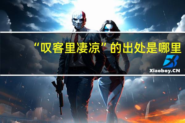 “叹客里凄凉”的出处是哪里
