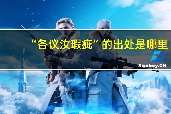 “各议汝瑕疵”的出处是哪里