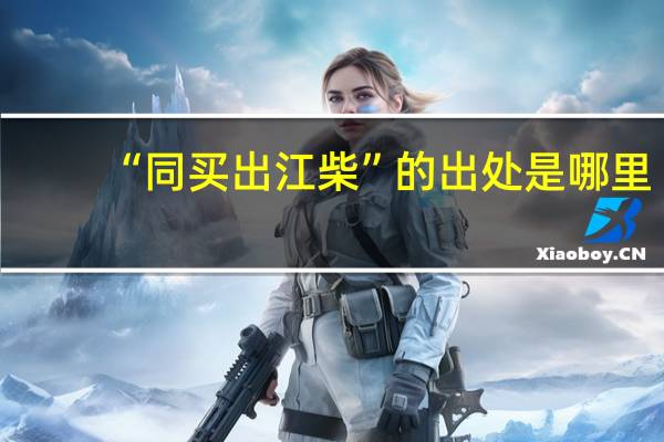 “同买出江柴”的出处是哪里