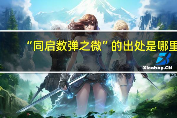 “同启数弹之微”的出处是哪里