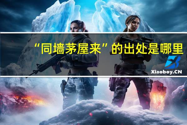 “同墙茅屋来”的出处是哪里