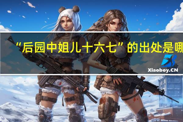 “后园中姐儿十六七”的出处是哪里