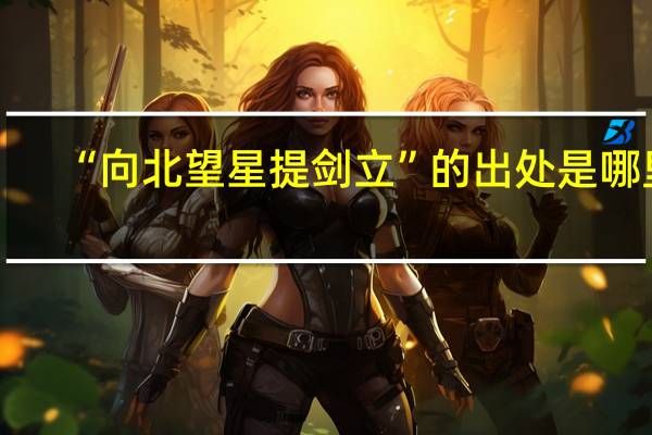 “向北望星提剑立”的出处是哪里