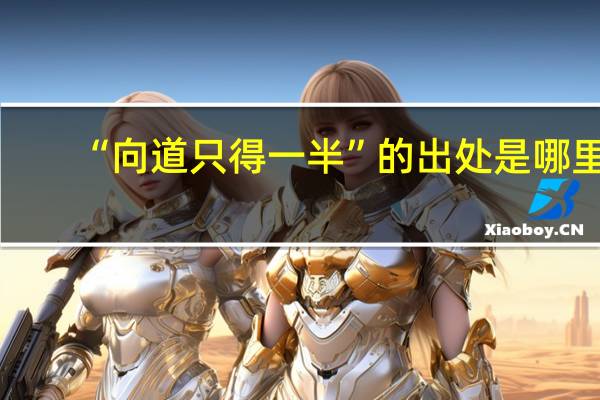 “向道只得一半”的出处是哪里