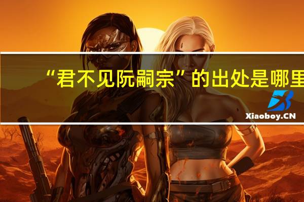 “君不见阮嗣宗”的出处是哪里
