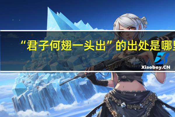 “君子何翅一头出”的出处是哪里