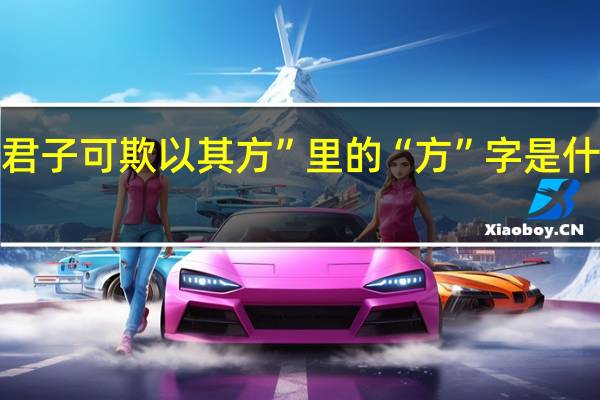 “君子可欺以其方”里的“方”字是什么意思