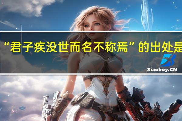 “君子疾没世而名不称焉”的出处是哪里