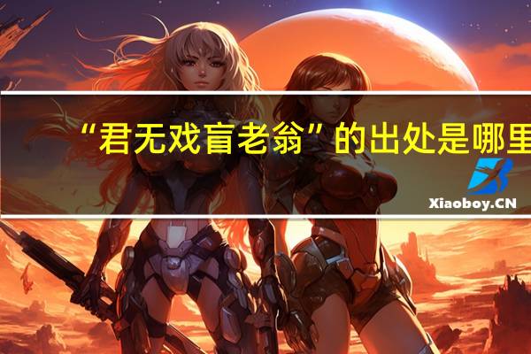 “君无戏盲老翁”的出处是哪里