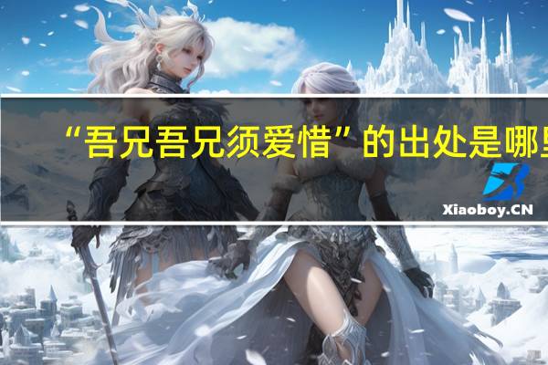 “吾兄吾兄须爱惜”的出处是哪里