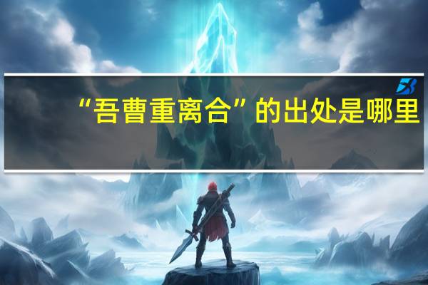 “吾曹重离合”的出处是哪里