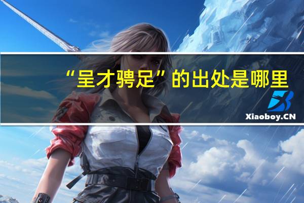 “呈才骋足”的出处是哪里