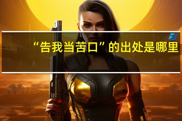 “告我当苦口”的出处是哪里