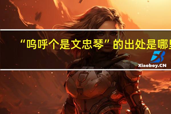 “呜呼个是文忠琴”的出处是哪里