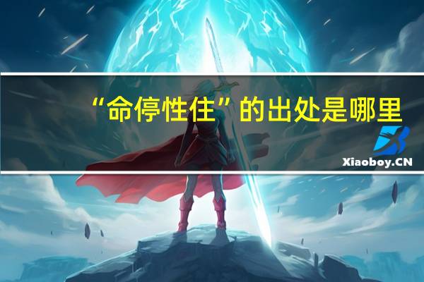 “命停性住”的出处是哪里