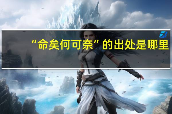 “命矣何可奈”的出处是哪里