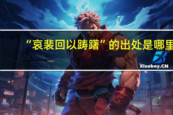 “哀裴回以踌躇”的出处是哪里