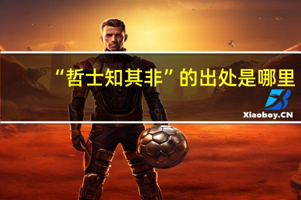 “哲士知其非”的出处是哪里