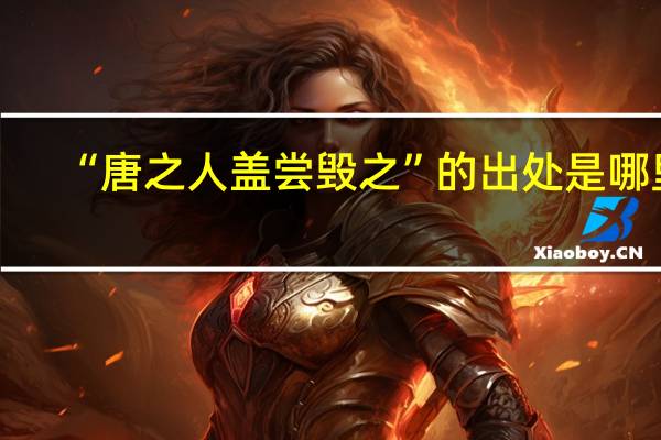 “唐之人盖尝毁之”的出处是哪里